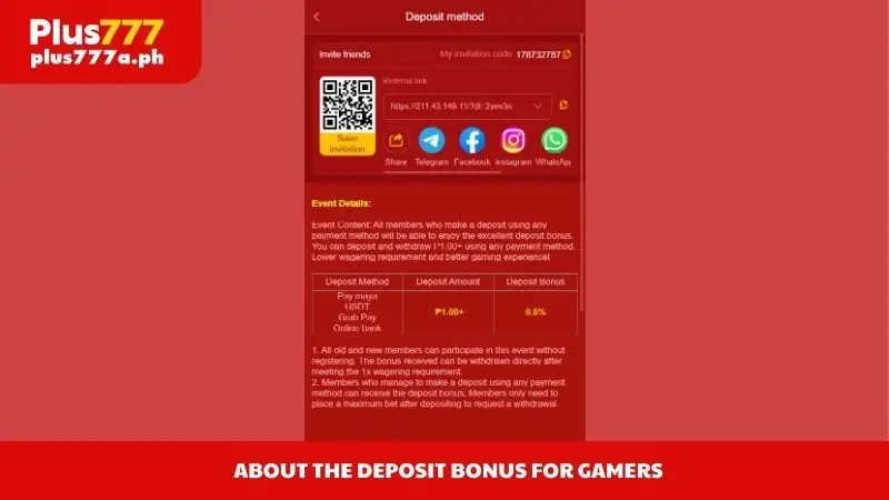 About the deposit bonus for gamers