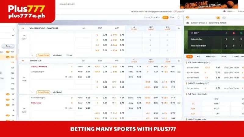 Betting many sports with Plus777
