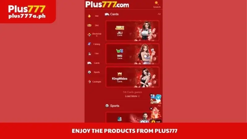 Enjoy the products from Plus777