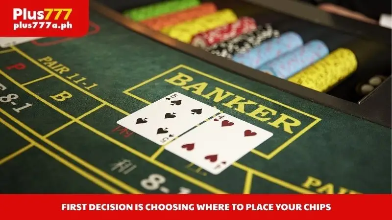 First decision is choosing where to place your chips
