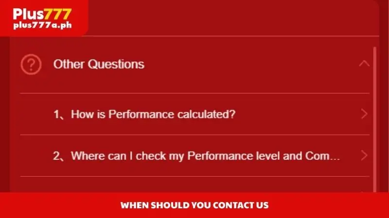 When should you contact us