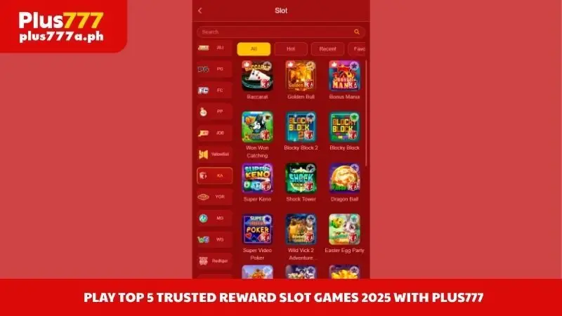 Play Top 5 Trusted Reward Slot Games 2025 with Plus777