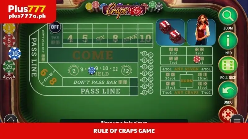 Rule of craps game