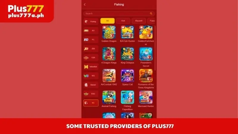 Some trusted providers of Plus777
