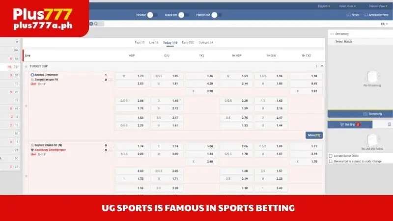 UG Sports is famous in sports betting