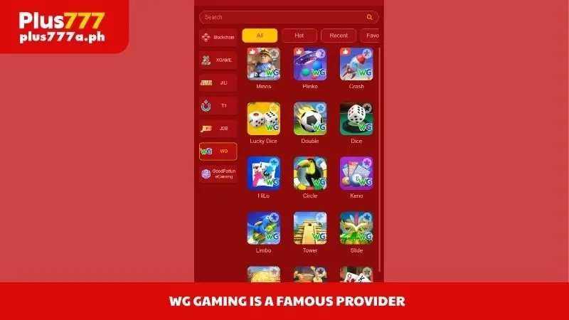 WG Gaming is a famous provider